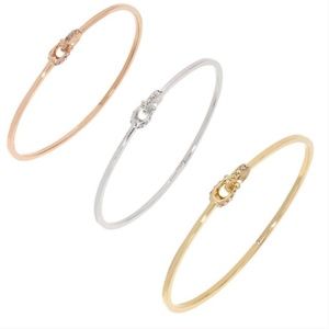 🆕Coach Interlocking Swarovski Crystal Bangle Set